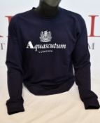 Three men's as new Aquascutum Felpa Uomo sweatshirts in navy (XL).