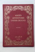 Boxed as new Alice's Adventures Under Ground by Lewis Carroll manuscript (Carmine red edition,
