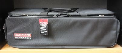 An as new Bagpiper Authentic semi-rigid pipe case in Black.