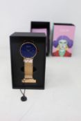 A women's as new Coluri Kahlo watch in navy (RRP £139).