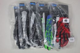 Five pairs of men's as new Fox Racing 180 Peril Gloves in various colours (XL).