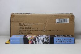 Four boxed as new Steven Raichlen - Best of Barbecue Stainless Steel Kebab Sets (1 rack, 6