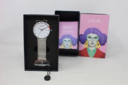 A women's as new Coluri Kahlo watch in snow (RRP £139).