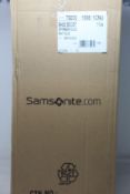 A boxed as new Samsonite Base Boost Spinner 55/20 in Navy Blue.