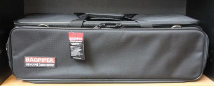 An as new Bagpiper Authentic semi-rigid pipe case in Black.