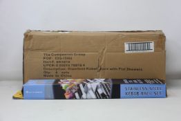 Four boxed as new Steven Raichlen - Best of Barbecue Stainless Steel Kebab Sets (1 rack, 6