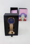 A women's as new Coluri Kahlo watch in navy (RRP £139).