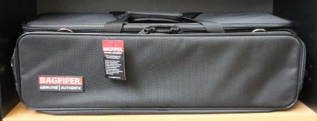 An as new Bagpiper Authentic semi-rigid pipe case in Black.