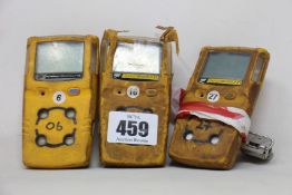 Two pre-owned BW Gas Alert XT and one XL Gas Detectors (All damaged but working).