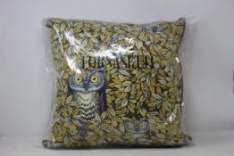 A boxed as new FORNASETTI Civette Silk Cushion (45x45cm).