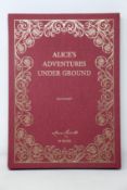 Boxed as new Alice's Adventures Under Ground by Lewis Carroll manuscript (Carmine red edition,