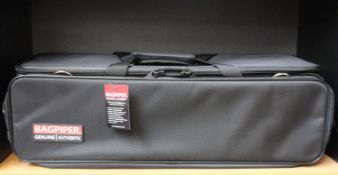 An as new Bagpiper Authentic semi-rigid pipe case in Black.