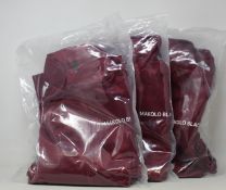 Three as new Makolo Blacc Neo Classic tracksuits in burgundy (XS, S, XL - RRP £80 each).