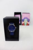 A women's as new Coluri Kahlo watch in navy (RRP £139).