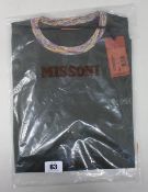 An as new Missoni print crew neck T-shirt in green (XS - RRP £160).