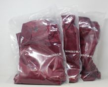 Three as new Makolo Blacc Neo Classic tracksuits in burgundy (XS, S, XL - RRP £80 each).