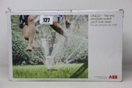 Ten boxed as new ABB ONE20 Enclosed Switches.