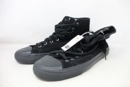 A pair of as new Paul Smith canvas hi-top sneakers in black (No box, no size, possibly UK 8,