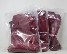 Three as new Makolo Blacc Neo Classic tracksuits in burgundy (S - RRP £80 each).