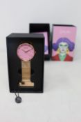 A women's as new Coluri Kahlo watch in rose (RRP £139).