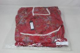 An as new Athena Procopiou Red Muguet shorter gypsy dress in silk (One size).