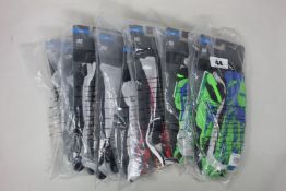 Eight pairs of men's as new Fox Racing 180 Peril Gloves in various colours (S, XXL).