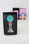 A women's as new Coluri Kahlo watch in turquoise (RRP £139).