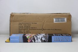 Four boxed as new Steven Raichlen - Best of Barbecue Stainless Steel Kebab Sets (1 rack, 6