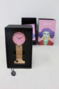 A women's as new Coluri Kahlo watch in rose (RRP £139).