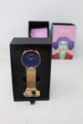 A women's as new Coluri Kahlo watch in navy (RRP £139).