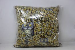 A boxed as new FORNASETTI Civette Silk Cushion (45x45cm).