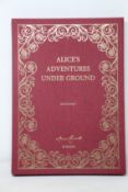 Boxed as new Alice's Adventures Under Ground by Lewis Carroll manuscript (Carmine red edition,