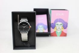A women's as new Coluri Kahlo watch in black (RRP £139).