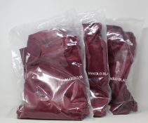 Three as new Makolo Blacc Neo Classic tracksuits in burgundy (XS, S, XL - RRP £80 each).