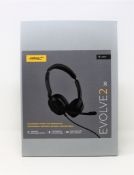 An as new Jabra Evolve2 30 USB-C MS Stereo Headset (P/N: 23089-999-879) (Packaging sealed).