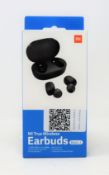 Four boxed as new pairs of Xiaomi Mi Basic 2 True Wireless Earbuds in Black (Boxes sealed).