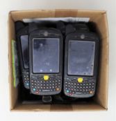Ten pre-owned Motorola MC659B-PDOBAA00100 Hand Held Computer/Barcode Scanners (No batteries