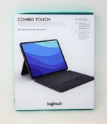 A boxed as new Logitech Combo Touch Case for iPad Pro 12.9in (5th gen) (Box opened, some damage to