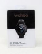 A boxed as new Wahoo ELEMNT Rival Multisport GPS Watch in Black (Box opened).