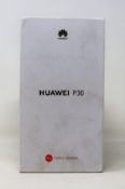 A boxed as new Huawei P30 (ELE-L29) 128GB in Black (Checkmend report ID: CM18031894-BD482) (Box
