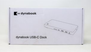 A boxed as new Toshiba Dynabook USB-C Dock (P/N: PA5356E-1PRP) (Box sealed).