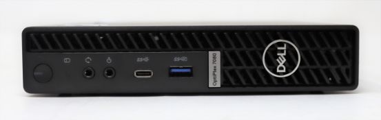 A pre-owned Dell OptiPlex 7080 micro PC with intel core i5-10500T 2.30Ghz CPU, 16GB RAM and 250GB