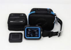An as new Shearwater Peregrine Rugged Dive Computer in hard storage case with wrist strap, tools,