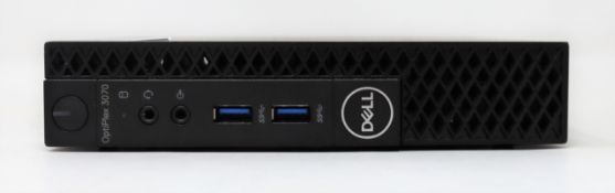 A pre-owned Dell OptiPlex 3070 micro PC with intel core i5-8500T 2.10Ghz CPU, 16GB RAM and 256GB SSD