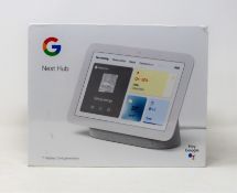 A boxed as new Google Nest Hub (2nd Gen) Smart Display in Chalk (GA01331-GB) (Box sealed).