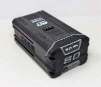 A boxed as new Stiga Atco BT Li 80V 5.0Ah Lawnmower Battery (P/N: 1111-9310-01) (Box damaged).