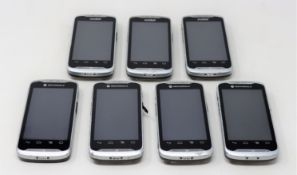 Seven pre-owned Motorola TC55 Mobile Android Computer Barcode Scanners.