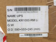 COLLECTION ONLY - A boxed as new 1KVA Lithium rack-mountable UPS System with UPSilon 2000