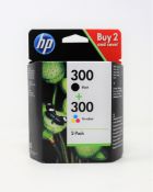 Twenty four boxed as new HP 300 Black & Tri-Colour Multipack Ink Cartridges (CN637EE) (Exp: NOV
