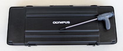 An Olympus R080-024-000-50 Borescope in foam lined flight case with keys (Appears as new, some